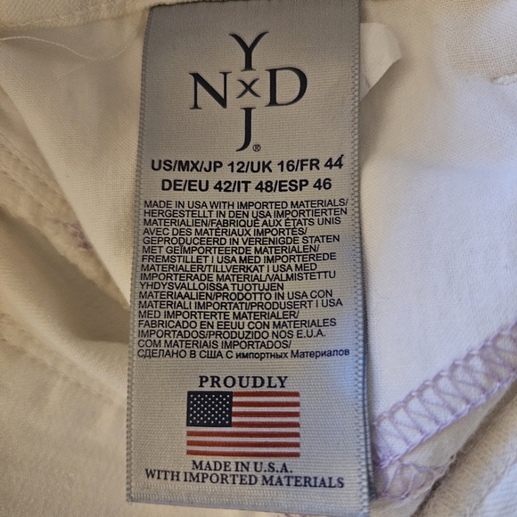 NYDJ Clarissa Ankle Cropped High-rise Denim Jeans Optic White size 12 - Picture 6 of 11